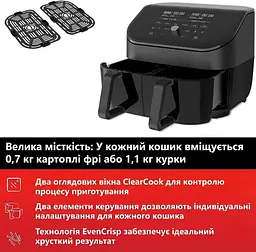 Мультипіч Instant Vortex Plus Double Basket ClearCook - мініатюра 2