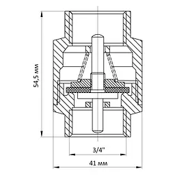 Клапан зворотний Koer 3/4" KR.171 KR0128 - мініатюра 2
