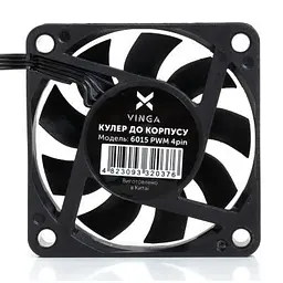 Кулер до корпусу Vinga (6015 PWM 4pin ОЕМ) - мініатюра 3