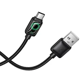 Дата кабель Hoco U146 Mundo USB to Type-C 36W (1.2m) Black - мініатюра 5