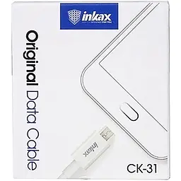 Кабель Inkax CK-31 Micro cable 1m White - мініатюра 2