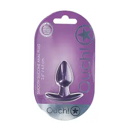 Анальна пробка Ouch! Smooth Anal Plug Metallic S 6.5 см (фіолетовий) - мініатюра 6