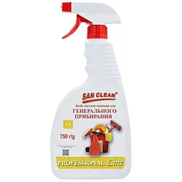 Спрей для чищення ванн San Clean Prof Line для генерального прибирання 750 г (4820003544358)