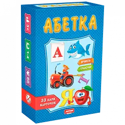 Дитяча настільна гра "Абетка" 0529, 33 пари карток