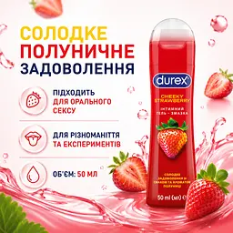 Лубрикант DUREX Cheeky Strawberry 50 мл інтимна гель-змазка на водній основі зі смаком та ароматом полуниці - мініатюра 5