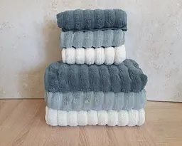 Набір турецьких махрових рушників Cestepe MicroCotton Premium 3 штуки 50x90 + 3 штуки 70х140 Ezgi 6 щільність 600 г/м2 - мініатюра 3