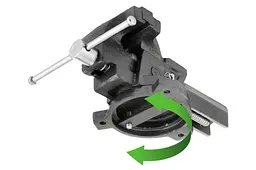 Ручні тиски поворотні слюсарні Intertool HT-0082 125 мм x 8.3кг - мініатюра 4