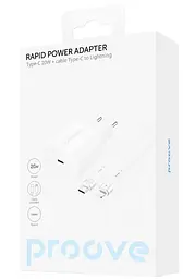 Зарядний пристрій Proove Rapid 20W (Type-C) + Кабель Type-C to Lightning white (WCRP20012102) - мініатюра 2