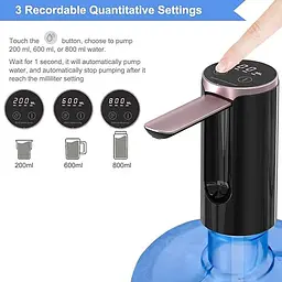 Автоматична помпа для води LY-1081 з USB-зарядкою • Електричний диспенсер Water Dispenser для бутля, дому, офісу та дачі - мініатюра 6