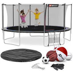Батут Hop-Sport 16ft (488см) чорно-синій з внутрішньою сіткою - мініатюра 14