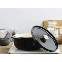 Каструля KitchenAid Cast Iron чавунна з кришкою 26 см 5.2 л чорна (CC006061-001) - мініатюра 7
