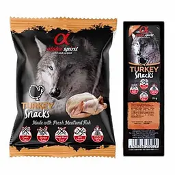 Напіввологі Ласощі з індички для собак Alpha Spirit DOG Snacks Turkey