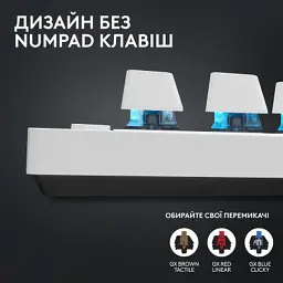 Клавіатура Logitech G PRO X TKL Lightspeed Tactile USB UA White (920-012148) - мініатюра 11