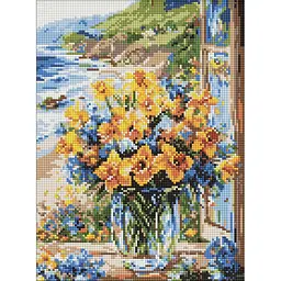 Алмазна мозаїка Квіткове узбережжя ©art_selena_ua Ідейка AMO8153, 30x40см