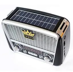 Радіоприймач Golon RX-455S акумуляторне радіо Solar USB Чорний - мініатюра 4