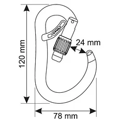 Карабін Camp Atom Belay Lock Gunmetal (1060-2924) - мініатюра 3