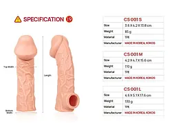 Насадка на член Kokos Cock Sleeve CS 001, S - мініатюра 6