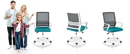 Офісне крісло Sofotel Corta Grey/Turquoise (241401) - мініатюра 9