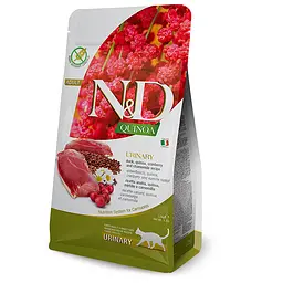 Сухий корм Farmina N&D Quinoa Cat Urinary для профілактики сечокам'яної хвороби у котів (качка, журавлина), 1.5 кг
