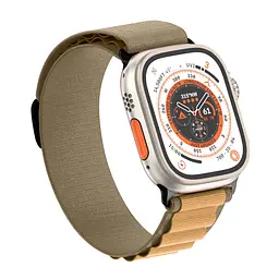 Ремінець для Apple Watch 49/46/45/44/42 (Series 1-3), бежевий, Alpine Loop Alpina Band, тканинний поліестеровий ремінець для смарт-годин, дихаючий, для активного відпочинку та спорту, ArmorStandart (ARM82565) - мініатюра 2