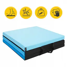 Мат гімнастичний складаний 4FIZJO 180 x 60 x 5 см 4FJ0570 Blue/Sky Blue (P-5907739319685) - мініатюра 9