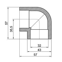 Кутник PPR Thermo Alliance 32, 90° DSE003 - мініатюра 1