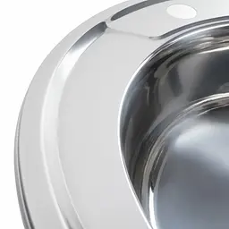 Кухонна мийка з нержавіючої сталі Platinum поліровка 490 (0,6/170 мм), Polish - мініатюра 5