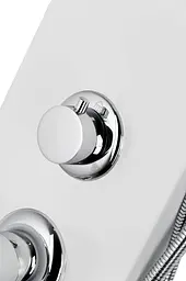Душова панель Corsan Alto white LED з виливом A017MWHLEDW, Хром - мініатюра 3