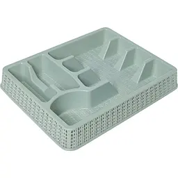 Лоток для столових приладів Stars Plast 37.7х30х5 см сірий (94064/сір)