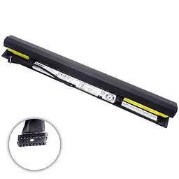 Акумулятор для ноутбука Lenovo L15S4A01 (Довгий кабель 11см IdeaPad 100-15IBD, 110-15ISK, 300-15IBR, 300-15ISK, 300-17ISK) 14.4V 2200 mAh Black - мініатюра 2