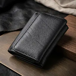 Шкіряний лаконічний гаманець для жінок ST Leather 22506 чорний - мініатюра 4