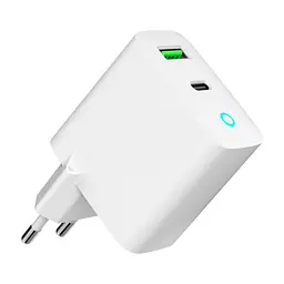 Зарядний пристрій Gembird 1xUSB-A + 1 Type-C (PD20Вт + QC3.0 18Вт) white (TA-UC-PDQC20L-W-01) - мініатюра 3