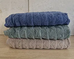 Набір турецьких махрових рушників Cestepe MicroCotton Premium 3 штуки 70x140 Ucgen 1 щільність 600 г/м2 - мініатюра 3