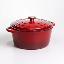 Каструля чавунна емальована 6,5 л, червоний Yongkang HP-FLG-3 RED - мініатюра 6