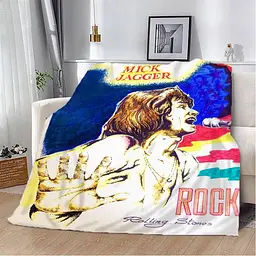Плед плюшевий на подарунок 3D Mick Jagger 160х200 см
