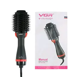 Мультистайлер для укладання волосся фен/щітка/гребінець VGR V416 1000W Чорний (1823588022) - мініатюра 5