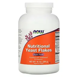 Натуральна добавка NOW Nutritional Yeast Flakes, 284 грам
