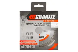 Диск відрізний алмазний MasterTool по бетону каменю граніту Granite 125 мм сегментний - мініатюра 2