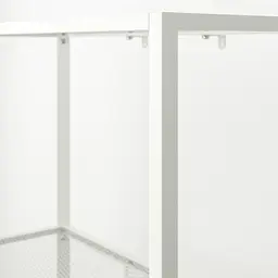 Металевий стелаж IKEA 60×25×116 см білий книжкова полиця з сіткою, сучасний дизайн - мініатюра 3