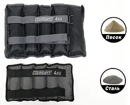 Обтяжувачі для ніг та рук з металом EasyFit Metal 4 кг (пара) - мініатюра 4