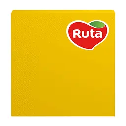 Серветки столові Ruta Колор 3 шари 33х33 см Жовті 20 шт. (4820023741645)