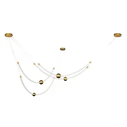 Люстра стельова LED Levistella 7813143-4 AB, 56W, 4000K, бронзовий, сучасний дизайн