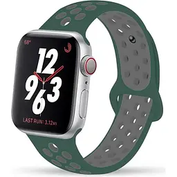 Ремінець Sport Nike для Apple Watch 38/40/41mm Gray/Green [103386] - мініатюра 2