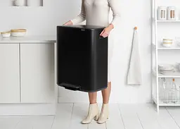 Бак для сміття Brabantia, з педаллю Bo, чорний матовий, 2х30 л (211508) - мініатюра 6