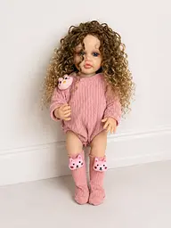 Реалістична Кукла Реборн 55 см повністю вінілова Doll Reborn Baby К0100506 - мініатюра 4