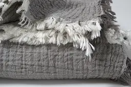 Покривало Lotus Home - Larna muslin anthracite 160x200 - мініатюра 4
