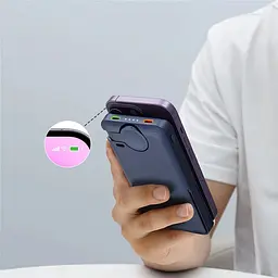 Портативний ЗП Power Bank JJT-MP01 2in1 20W з БЗП+iWatch 10000 mAh Blue - мініатюра 5