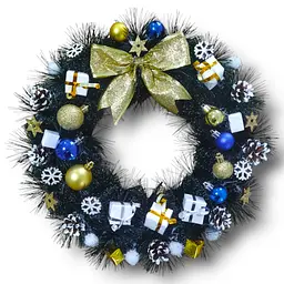 Новорічний вінок "Holiday Mood" 40 см різдвяний декоративний на двері (HC08)