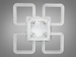 Люстра стельова LED Diasha 2205/4+1WH, 80W, 3200K-6500K, білий акрил, сучасний стиль для дому - мініатюра 4