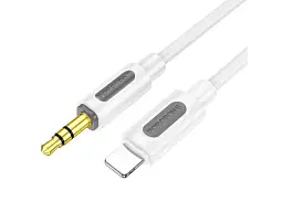 Кабель Borofone BL20 Silicone Digital Audio Conversion Cable Lightning to AUX 1m White (6941991114403) - мініатюра 2
